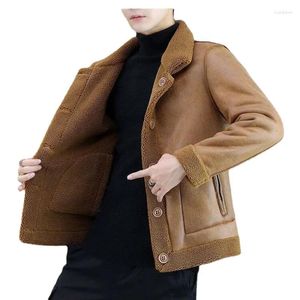 Men's Jackets 2024 Autumn And Winter Coat Plush Thickened Fashionable Slim Fit Jacket Top Business Casual Men Wear C30