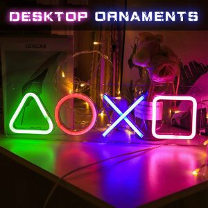 Neonskylt Anpassad PS4 -spelikonljus för vägghängande atmosfär PlayStation Lamp Led Colorful Lighting Room Bar Club Art Decor