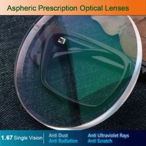 Frame 1.67 Lenti da prescrizione vetrici a vista singola per miopia/iperopia/occhiali di occhiali Presbyopia CR39 Le lente resina con rivestimento