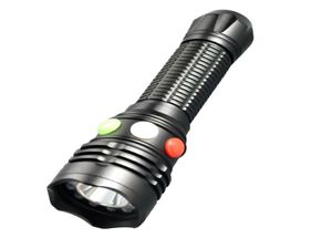 High Power Strong Magnetic Red Green White Light Rechargeable LED Flashlight Torch2583999