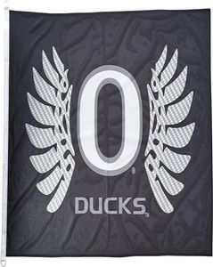 Oregon Ducks Wings Flagge schwarz 3x5ft 150 x 90 cm Druck 100D Polyester Indoor Outdoor Dekoration Flag