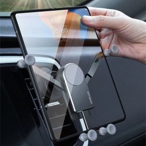 Ständer Metall Air Entlüftungsunterstützung Telefonauto -Telefonhalter für Samsung Galaxy Z Fold 2 3 S21 S22 plus Universal Auto Gravity Stand Mount