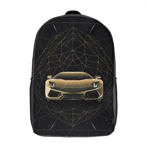 Ryggsäck Luxury Sports Car Minimalist Art Astro Geometry Outdoor Ryggsäckar Boy Streetwear School Väskor Designer Stora ryggsäck