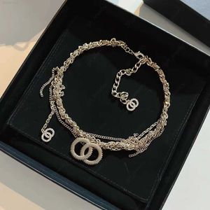 Designer Fashion Chokers Women Diamond Letter Pendant Halsband Womens Wedding Party Gift Jewelry