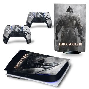 Наклейки Dark Souls 3 Оптовая индивидуальная кожа контроллера для шкуры консоли PS5 #3749