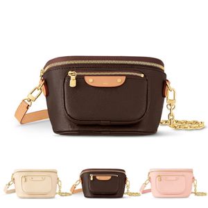 Mini Bumbag Belt bröstväska Luxurys Summer Womens Tote Handväska Koppling Midjeväska Mens Fanny Pack Pink Designer Pochette Crossbody Läder axelväskor Knurling