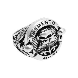 Ювелирные аксессуары Металлическое скелетное кольцо для мужчин персонализированное модное ретро -винтажное кольцо с резьбой