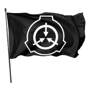 SCP Foundation 3x5ft flaggor 100D Polyester Banners inomhus utomhus livlig färg hög kvalitet med två mässing GROMMETS8889521