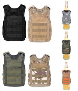 Militär Mini Tactical Premium Beer Koozie Molle Vest Dryckskylare Vinflaskskydd Hållare Hunting Vests C190415014549893