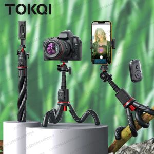 Sticks Selfie Stick com remoto Bluetooth sem fio para smartphone, tripé de polvo flexível para câmera GoPro, monopod para telefone celular