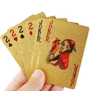 Gambling Plastic Playing Cards Poker Game Gold Silver Playing Cards Set Magic Waterproof Magic Poker Gift Collection