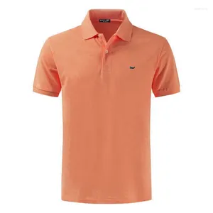 Men's Polos Cotton Polo Shirt Business Casual Tops Short Sleeve Homme Slim Lapel T-shirt Tees S-5XL 811