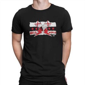 Męskie koszulki cm punk aew najlepsze na świecie tshirt graficzne mężczyźni na topie vintage got letni poliester streetwear harajuku t240425