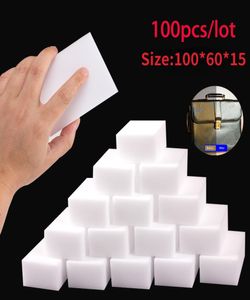 100 PCSlot Melamina Sponge Magic Sponge Beraser per l'ufficio da cucina Bamina Cleaner Cleaner Sponge 100x60x15mm4675634