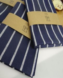 Mittelmeerblaue Serie Anti Fade Dark Blue Striped Servietten Teer Handtücher1662382