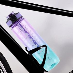 Vattenflaskor 1000 ml Motiverande flaskan läcksäker sport som dricker stor kapacitet för utomhus rese gym fitness