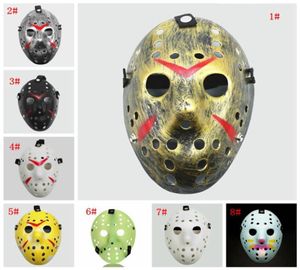 Maskeradmasker Jason Voorhees mask fredag ​​den 13: e skräckfilm Hockey Mask Scary Halloween Costume Cosplay Plastic Party Masks 8777168
