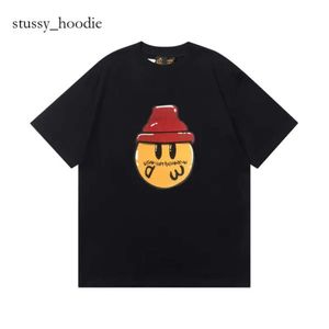 Designer T-shirt Smiling Face Pure Draw Cotton Printed T-shirt Loose Sports Short Sleeve Draw T Shirt Men's and Women's Street Cute Fashion T Shirt 8861