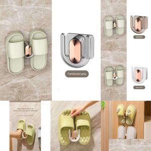 Andere Home Storage Organization Schuh Haustier Rack Kein Stanzbad Einfacher Slipper Hook Family Pantoffeln und Platzeinsparung für die Toilette D DH01U