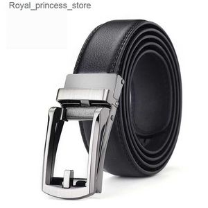 Belts Mens belt high-quality leather mens belt mens belt mens automatic buckle mens alloy buckle Q240425