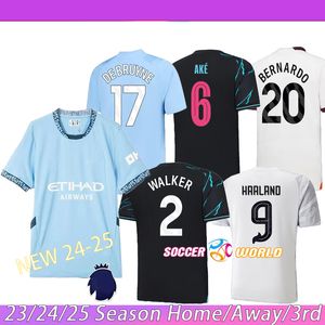 23 24 25 Camiseta Haaland Julian Alvarez Foden Soccer Jersey de Bruyne All Away One 3rd Dragon Doku Rodri Grealish Walker Bernardo Silva Manchestes Uniforme da calcio