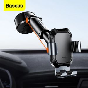 Stands Baseus Gravity Car Phone Holder Suction Cup Adjustable Universal Holder Stand in Car GPS Mount For iPhone 13 12 Pro Xiaomi POCO