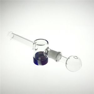 Tubo de queimador de óleo de vidro de 7,5 polegadas com 14 mm de junta feminina NC Caixa de silicone Keck Clip