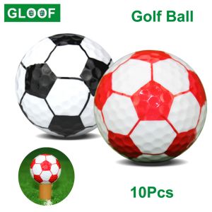 Bollar 10pcslot 42,7 mm fotboll basket golfövning bollar syntetiska gummi golfbollar golf presentbollgolfare tillbehör