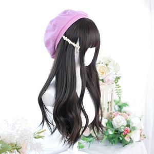 gentle |Big Instagram shots | celebrity Full set internet wig natural Lolita curly long hair girl