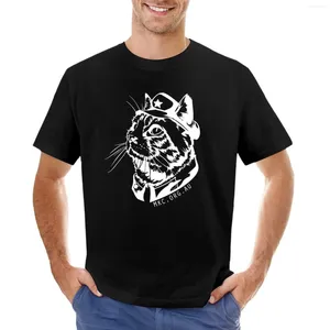 Polos masculinos Furdell Catstro - T -shirt Impact Blacks Kawaii Roupas