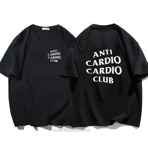 T-shirt maschile Plus size Anti Cardio Club Thirt Gym Life T-shirt Thirt in cotone per uomo vestiti da uomo Oversize MASCHIE MASCHI