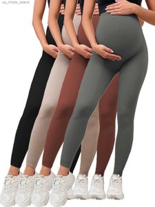 Moderskapsbottnar gravida kvinnor yoga byxor sport leggings långa byxor l2404