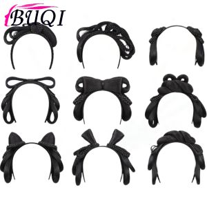 CHIGNON BUQI CINE tradizionale Capelli retrò retrò Sintetica Sintetica Hanfu cosplay parrucca Nera Falsa Falsa Canna antica Fata Principessa Banda