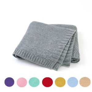 sets Baby Blanket Knitted Newborn Blankets Super Soft Stroller Wrap Infant Swaddle Kids Inbakeren Stuff For Monthly Toddler Bedding