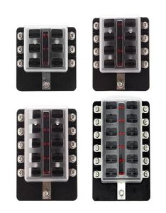 681012 Ways Blade Fuse Box Holder со светодиодным индикатором для индикатора предупреждения для автомобильной лодки Marine RV Truck Boat Blocks2517433