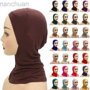 Hijabs Women Inner Hijab Muslim Ninja Cap Stretch Elastic Undesrcarf Soft Islamic Inner Caps Headwear Hijab Undercap for Women d240425