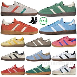 Designer Handball Sapatos casuais speziais homens homens casuais canecos marinho escarlet alumínio core preto goma escarlate