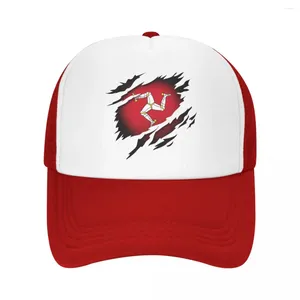 Ballkappen personalisierte Isle of Man Flagge Baseball Cap Männer Frauen verstellbare Trucker Hat Sport Snapback Sommerhüte