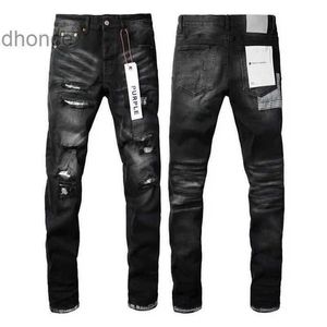 Lila Designer Pant Stapelhose Biker Stickerei für Trendgröße Jeans Männer Tränen europäische Jean Hombre Hosen MBZ9