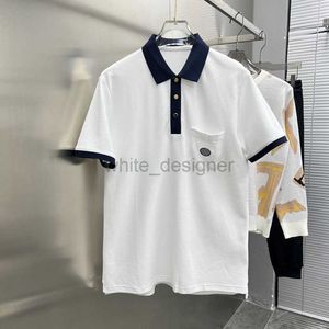 Men Polos Designer T Shirts العصرية العلامة التجارية الصيفية الصيفية الجديدة للرجال القميص القصيرة البولو القميص النحيف نحيف الجيب من القميص نصف الأكمام العمل TOPS TOPS