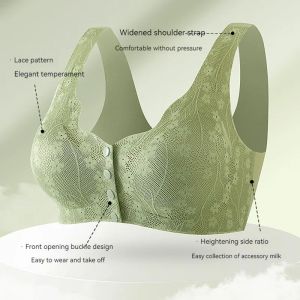 Abbigliamento nuovo pizzo sexy senza anello in acciaio fibbia anteriore sottile e gravidanza senza cuciture si radunano per la biancheria intima dell'allattamento del reggiseno al seno