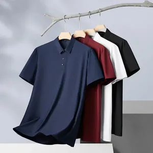 Polos Polos Mashrival Summed Oversize z krótkim rękawem z solidnym kolorem pullover polo Polo plus size xl2xl3xl4xl5xl6xl7xl8xl