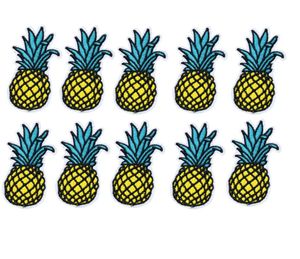 10pcs niedliche Ananas Stickflächen für Bekleidungssäcke DIY Iron am Transfer Applique Patch für Kleidungsstücke Nähen Sie die Stickerei 1900627