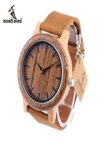 Bobo Bird M14 Men Träklockor Top Brand Luxury Antique Orologi Men With Leather Band i pappers presentförpackning7507864