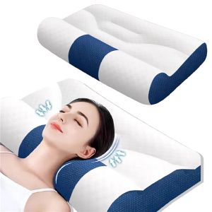 Kudde mjukt cervikalt minnesskumkudde ergonomisk gås ned kudde sömnförstärkande livmoderhalsstöd komfort gås ned kudde sängkläder