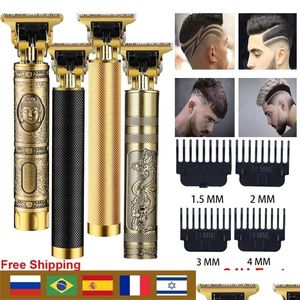 Hair Trimmer T9 USB Electric Cutting Hine ładowna krojona golarka Clipper Man Man For Men Professional Broda 220303 Drop D Otk3V