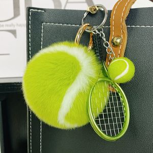 Sevimli gerçek tavşan/rex kürk tenis anahtarlık pompom kürk top çanta çanta araba telefon tüylü kolye çocuk bebek oyuncakları hediyeler