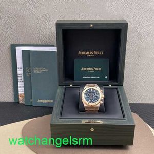 AP Crystal Wrist Watch Royal Oak Serie 26240or Blue Disc 18k Roségold Watch Herren Automatische Maschine 41 mm