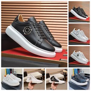 Mens Plein Scarpe designer di lusso classico fatto a mano Classico di alta qualità in pelle Funzionamento Casuals-Up Pp Skulls Modello Sneaker sport traspiranti esterni