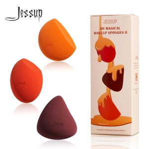 Puff Jessup Makeup Sponges Set、3PCS Make Up Sponges Beauty Foundation Sponge Makeup Blender Wetdry Concealer Sponge、SP013